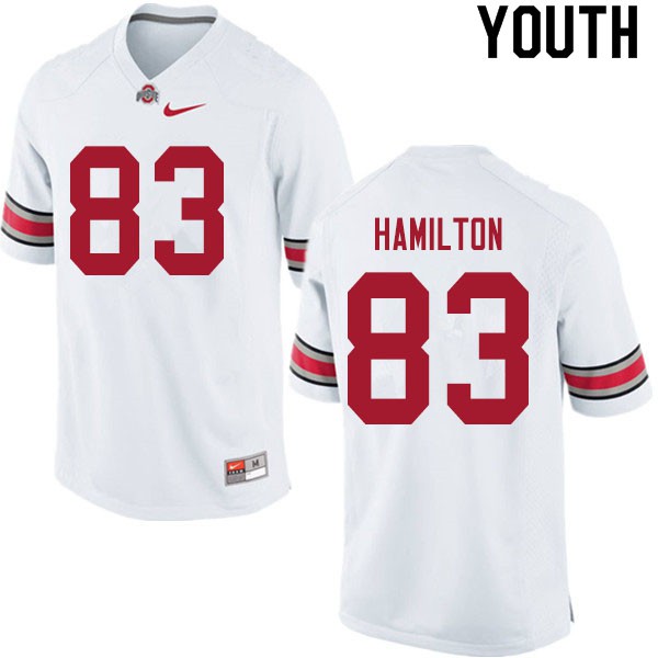 Ohio State Buckeyes #83 Cormontae Hamilton Youth University Jersey White